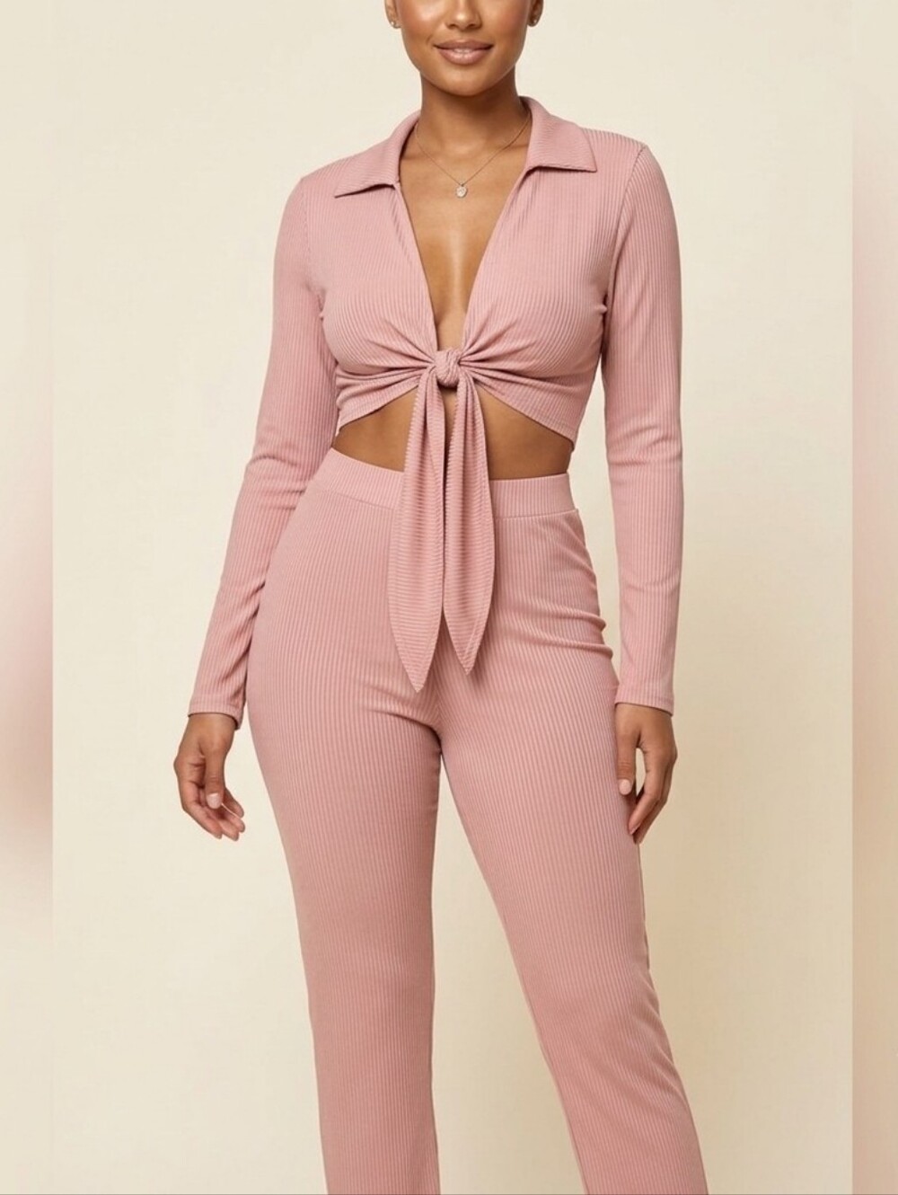 Pale Pink Pant Set